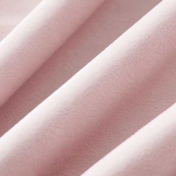 Set of 2 Petal Pink Soft Velvety Velour Pom Pom Blush Pillow Covers Pillows New - Picture 2 of 10